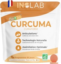 Curcuma BIO breveté CurQfen® - 60 comprimés - Assimilation supérieure
