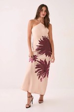Nastygal Nude Maxi Dress Womens Going Out Dresses
