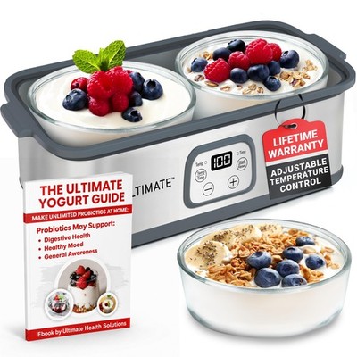 Ultimate Probiotic Yogurt Maker with Adjustable Temperature & Time Control,
