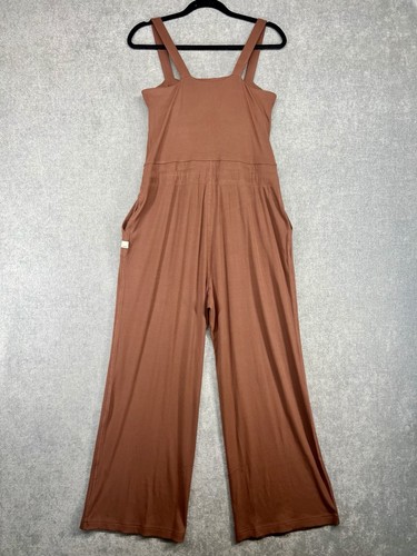 Vuori Jumpsuit Pose Mudra Ribbed Large Hazelnut Brown - Picture 2 of 12
