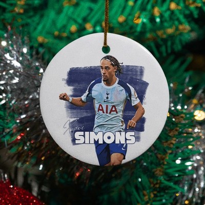 Xavi Simons Inspired Ceramic Christmas Ornament - Tottenham Tribute Keepsake