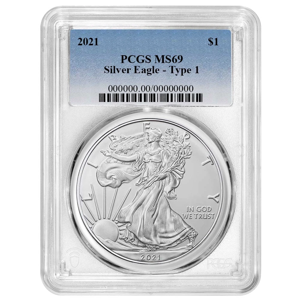 American Eagle MS 69 PCGS Certified Silver Bullion Coins for sale