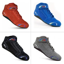 Karting /Race/Rally Boots with 100%  Genuine Leather Suede Adult & Child Sizes
