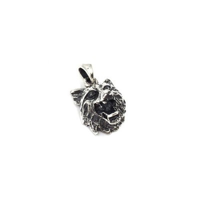 2.3cm Wolfskopf Anhänger 925 Silber Schmuck Männer Wolf Schädel 925 Sterling