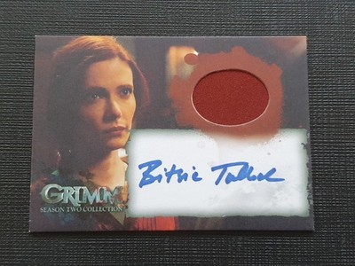 2014 BITSIE TULLOCH GRIMM SEASON 2 COSTUME BLUE INK AUTOGRAPH CARD  #BTAC