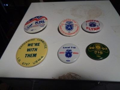 Lot of 6 Different TEAMSTER UNION PIN BADGES * L@@K * FREE SHIPPING