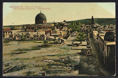 Ansichtskarte Jerusalem, Tempelplatz aus der Vogelschau 