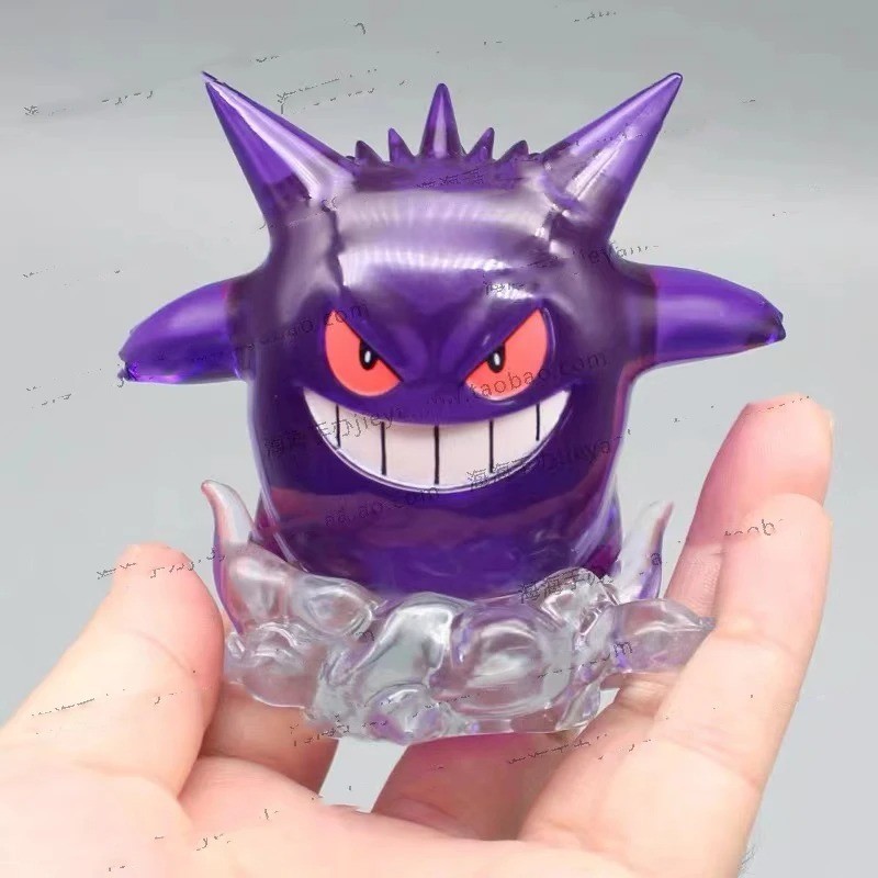 8cm Pokemon Snorlax & Gengar Transparent PVC Action Figure Collectible Gift