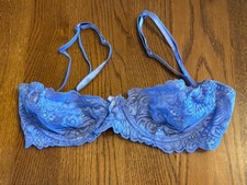 Fredericks Of Hollywood Light Violet Sheer Lace Demi Underwire Bra 34B