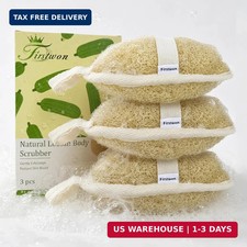 Premium Egyptian Natural Loofah Sponge 100 Plant-Based Exfoliating Body Scrubbe
