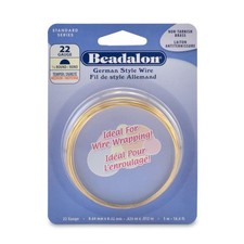German Style Wrapping Wire, Half Round, Tarnish Resistant Brass, 22 Gauge, 5 ...