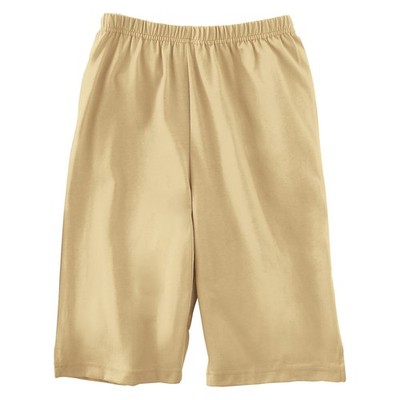 Collections Etc Collections Women's Bermuda Style Elastic Waist Shorts, Khaki, L
