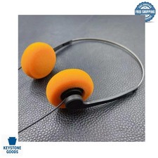 Vintage-Inspired Orange Over-Ear Headphones for Stylish Audio Enthusiasts