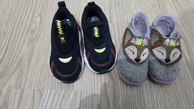 Kinder Schuhe Paket Puma Peanuts Sneaker Gr 23 + Hausschuhe Fuchs Mädchen Jungen