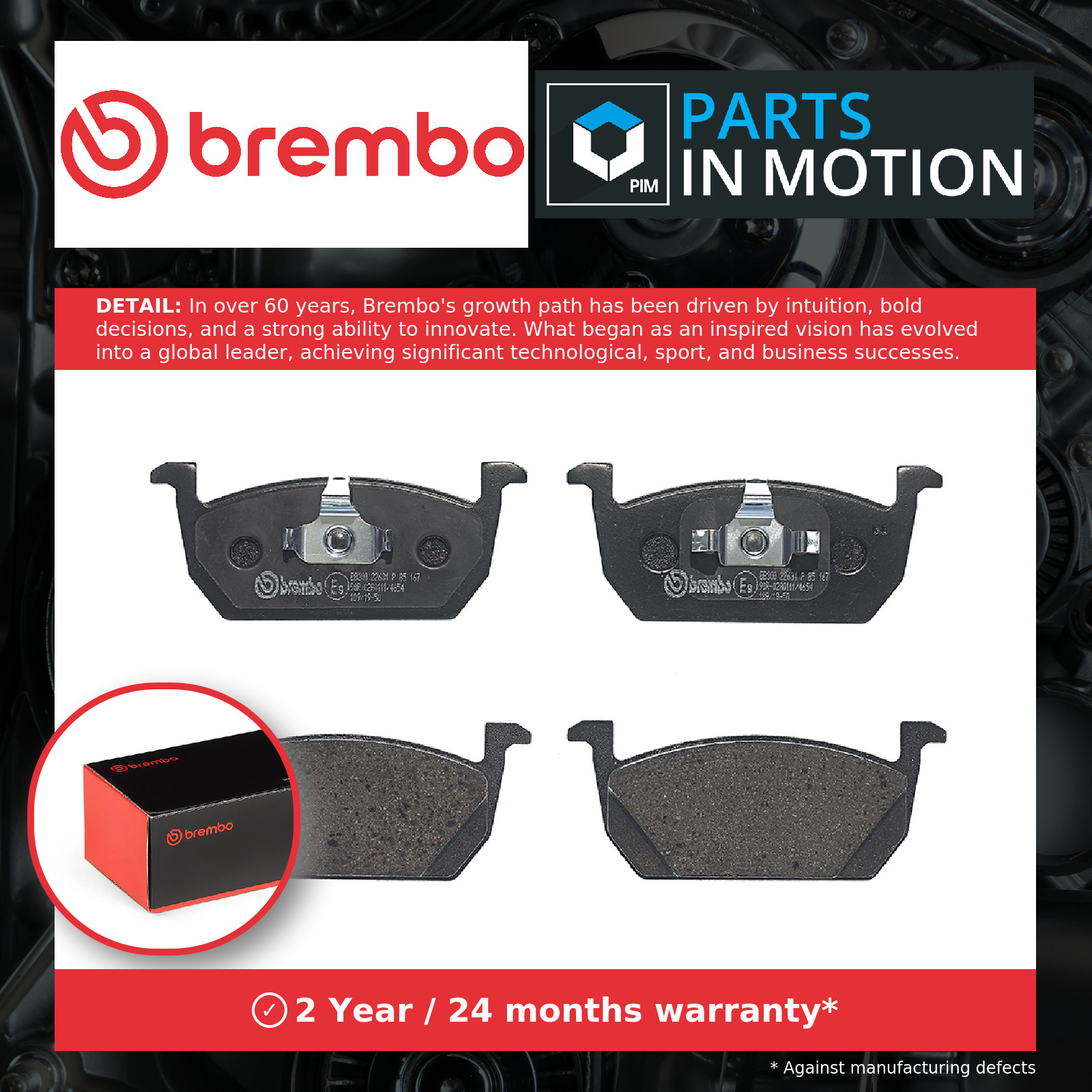 Front BREMBO P 85 167 Brake Pad Set, disc brake for AUDI,SEAT,SKODA,SKODA (SVW), - Image 12