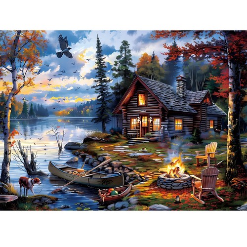 Puzzles for Adults & Kids - 500 Piece Autumn Countryside Jigsaw Puzzle - Fami...