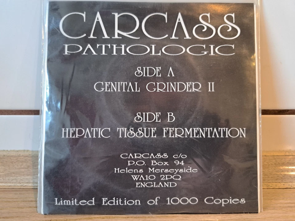 Carcass (UK) - Pathologic - 7" Vinyl (1990) Limited to 1000 Fanclub Only! - Bild 2 von 4