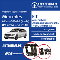 FüR Mercedes C-Klasse T-Modell (Kombi) Typ S205 14-18 Ahk Abn +7Pol Spez E-Satz