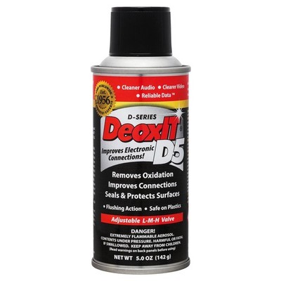 Hosa D5S-6 CAIG DeoxIT 5% Spray Contact Cleaner 5 Ounce/142g