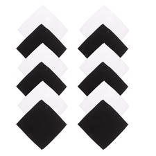 12 Pcs Suit Dress Pocket Square Squares for Men Gentleman's Men's Solid