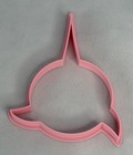 Star Trek Klingon 4” Cookie Cutter, Open Plastic Pink