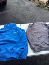 White Fox Vol. 3 Charcoal Gray Hoodie Pink Graphic Size L/XL Lot Of 2 Blue