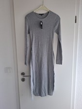 Esmara Glitzer-Rippstrick Kleid Grau   Elegan...