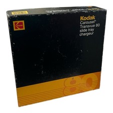 KODAK Carousel Transvue 80 Slide Tray Vintage Original Box Gray