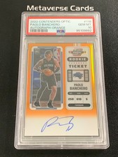 2022-23 Panini Contenders Optic Paolo Banchero RC Auto Orange 05/25 JSY PSA 10