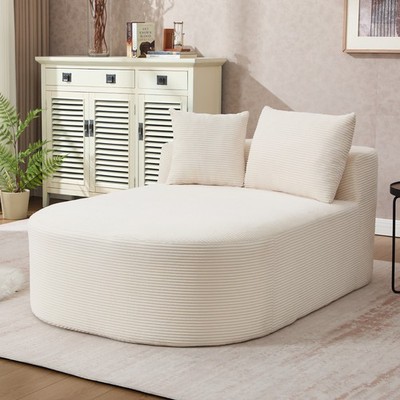 67.5in Chaise Lounge Chair Oversized Sleeper Sofa Deep Seat Lounge w/2 Pillows