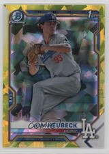 2021 Bowman Chrome Draft Sapphire Edition Yellow 79/99 Peter Heubeck 16rl