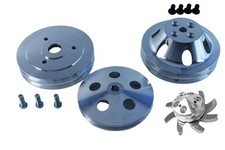 Big Block Chevy Bbc 396 427 454 Short Water Pump Polish 4 Pulley Set 22 1 Swp