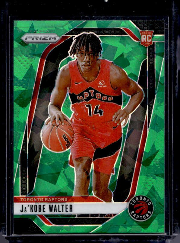 2024-25 Panini Prizm Basketball Green Cracked Ice Prizm RC JaKobe Walter #223