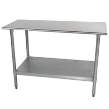 Hubert® Work Table With Flat Top And Bullnose Edge - 30"L x 24"W x 34"H