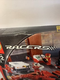 LEGO Racers #8673 Ferrari F1 Fuel Stop 100% Complete w/ Minifigures In Box