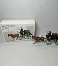 Department 56 Metal, Porcelain Dickens' Village Red Lion Pub Beer Wagon Premium