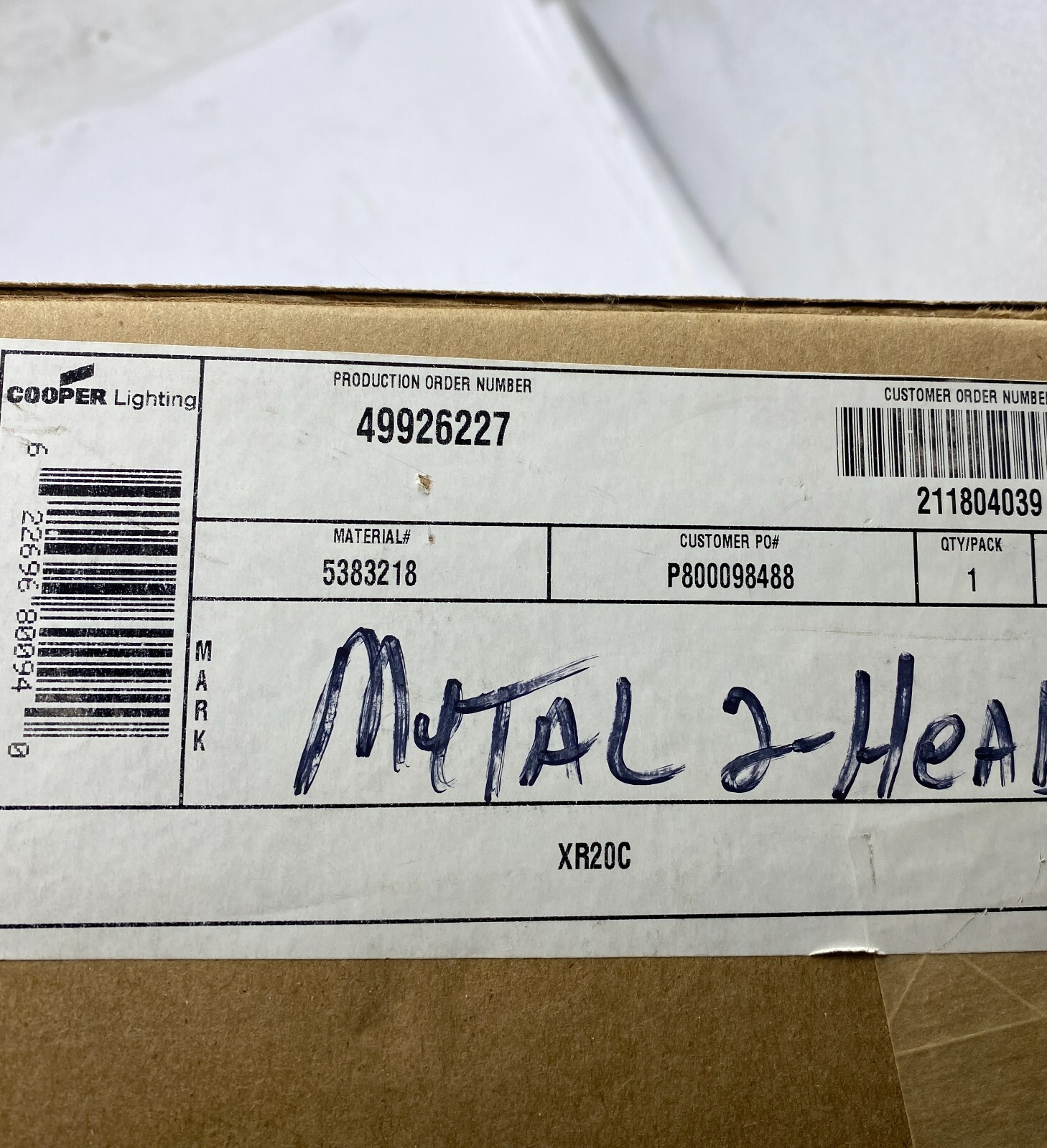 COOPER LIGHTING SURE-LITES  LED EMERGENCY LIGHT XR20C DUAL HEAD LIGHT 🎯