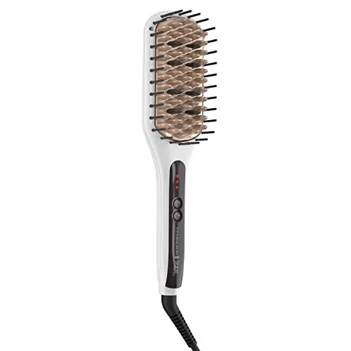 REMINGTON TERAPIA BRILLO PLANCHA DE PELO CEPILLO CERÁMICA AJUSTES DE CALOR - BLANCO Foto 2 de 4