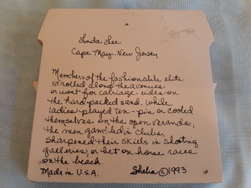 Shelia's Collectibles Decorativo Linda Lee Cape May, NJ 1993 Estante de Madera Cuidador - Imagen 10 de 17