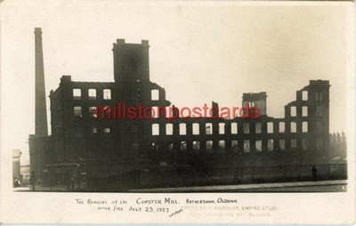 POSTKARTENGRÖSSE FOTO DER RUINEN VON COPSTER MILL, HATHERSHAW, OLDHAM, LANCASHIRE