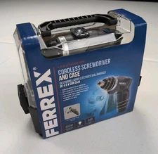 New Ferrex Cordless Screwdriver and Case 4.0V Lithium-Ion 54 Bits Included NIB