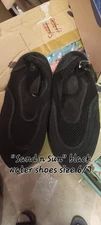 Sand N Sun Black Water Shoes Size 6
