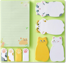 Cat Set, Cute Sticky Note Animal Divider Tabs Bundle Writing Memo Pads Page Mar