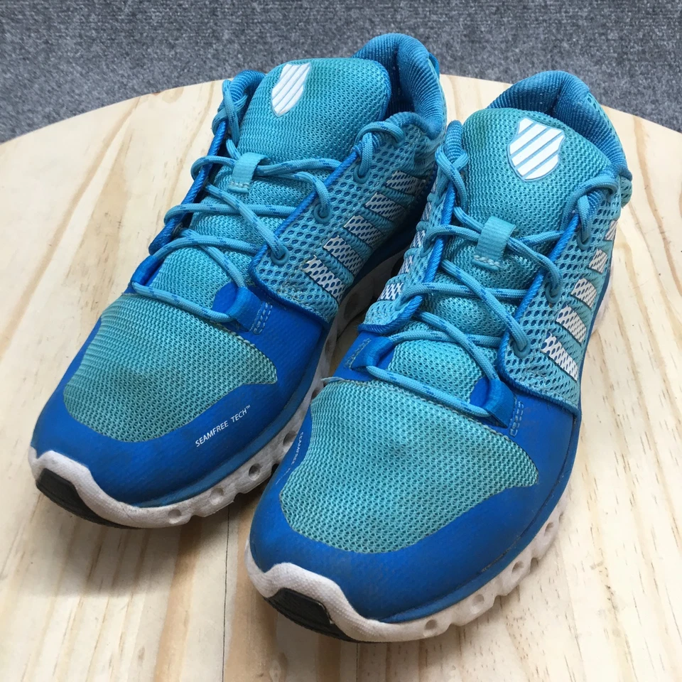 K Swiss Zapatos Mujer 9 X Lite CT Atléticos Parte Superior Baja Tenis Azul Malla Con Cordones Foto 3 de 4