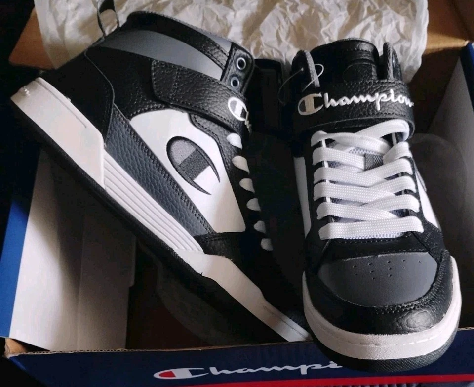 Zapatillas altas CHAMPION Athletic Arena para hombre nuevas con etiquetas talla 8 NEGRAS/BLANCAS/S.NIGHT Foto 2 de 4