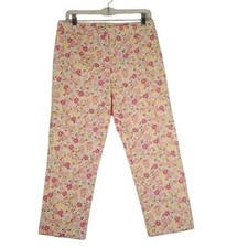Lilly Pulitzer Size 6 Floral Print Cotton Capri Pants