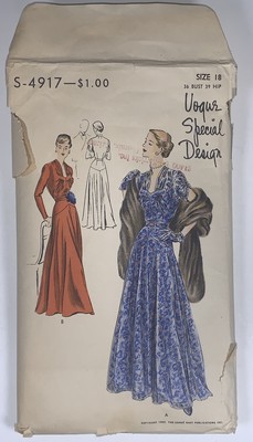 Vogue 1950 RARE Special Design S-4917 Evening Gown Sewing Pattern Sz 18 ...
