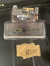 Greenlight Hitch & Tow 1943 Willys MB Jeep & 1/4 Ton Cargo Trailer New 1/64