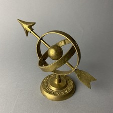 Vintage Brass Armillary Sphere With Arrow Nautical Maritime Astrolabe Globe