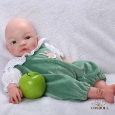 COSDOLL 18'' Lifelike Girl Full Body Platinum Silicone Reborn Baby Dolls #Brown